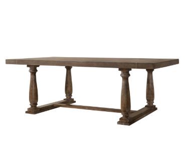 84" X 42" X 30" Weathered Oak Dining Table