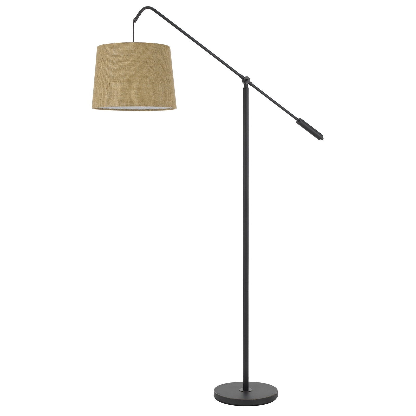 68" Bronze Adjustable Traditional Shaped Floor Lamp With Bronze Drum Shade